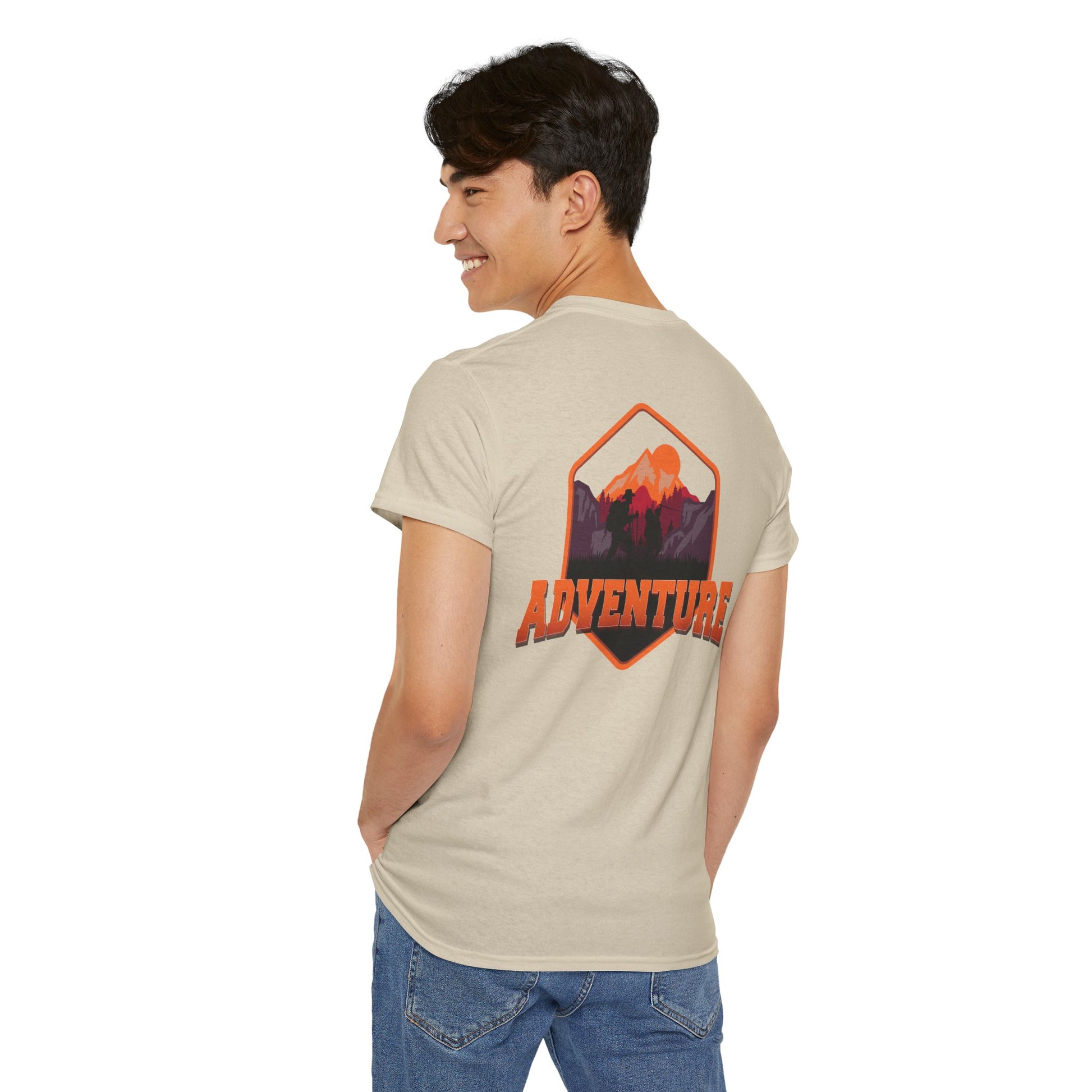 Adventure Unisex Heavy Cotton Tee - Outdoor Shirt, Hiking Apparel, Casual Wear, Gift for Adventurers, Camping Tee