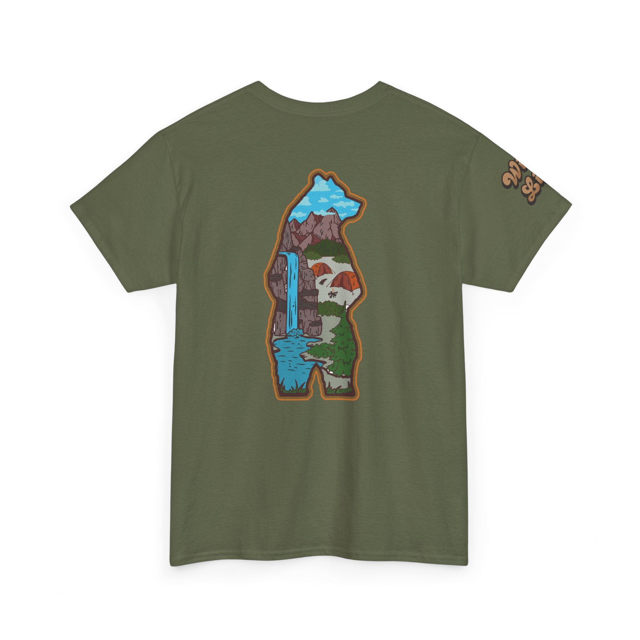 Nature-Inspired Bear Graphic Tee, Eco-Friendly T-Shirt for Outdoor