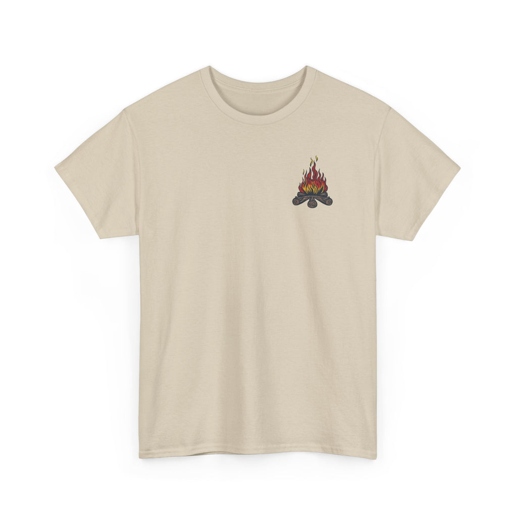 Camping-Themed Unisex Heavy Cotton Tee, Outdoor Enthusiast Shirt, Adventure Apparel, Gift for Campers, Nature Lover Tee
