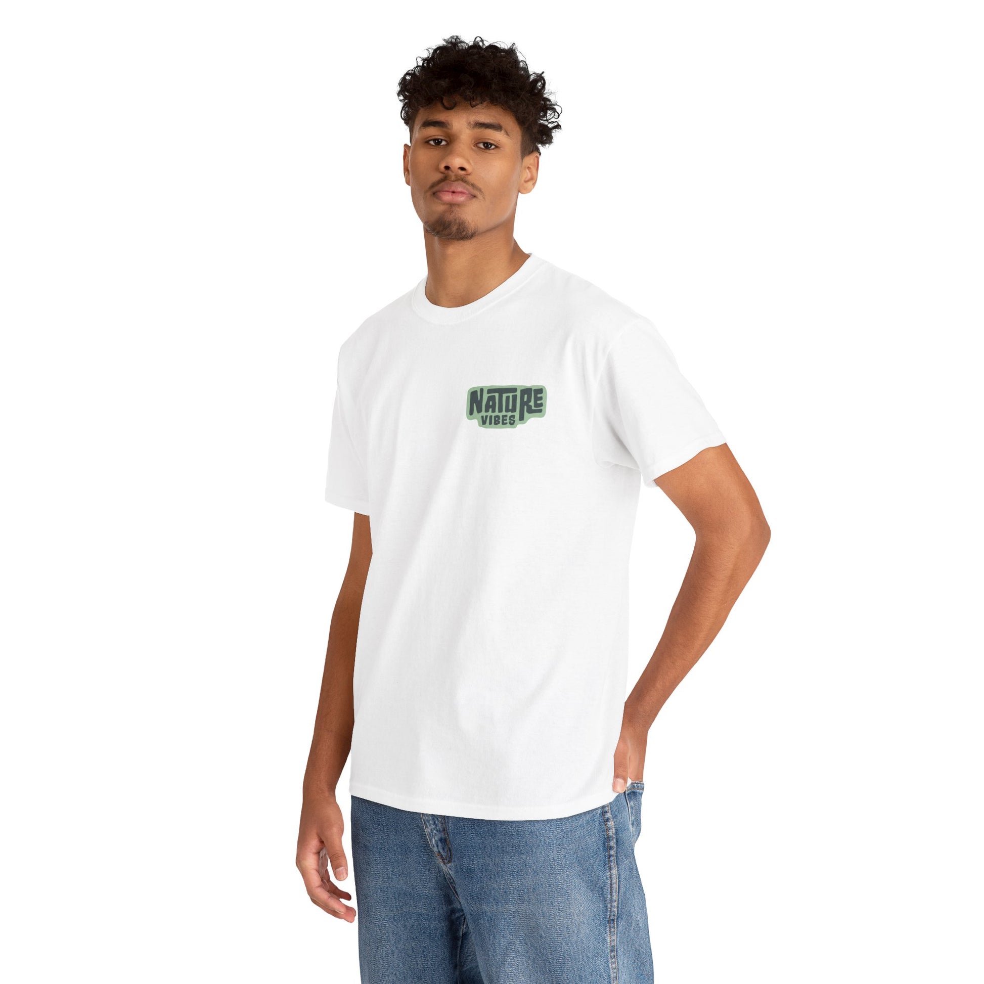 Nature Vibes Unisex Heavy Cotton Tee, Nature T-Shirt, Outdoor Apparel, Eco-Friendly Gift, Casual Wear, Relaxed Fit Shirt