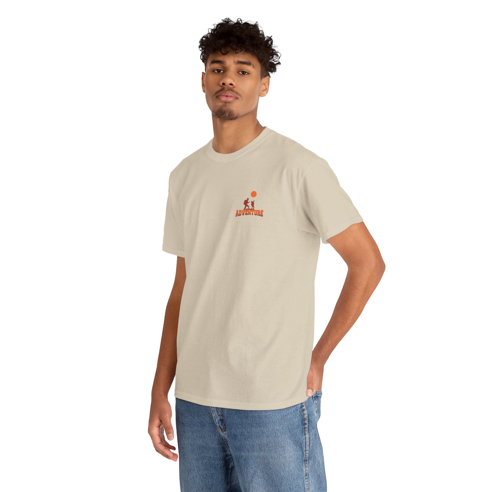 Adventure Unisex Heavy Cotton Tee - Outdoor Shirt, Hiking Apparel, Casual Wear, Gift for Adventurers, Camping Tee