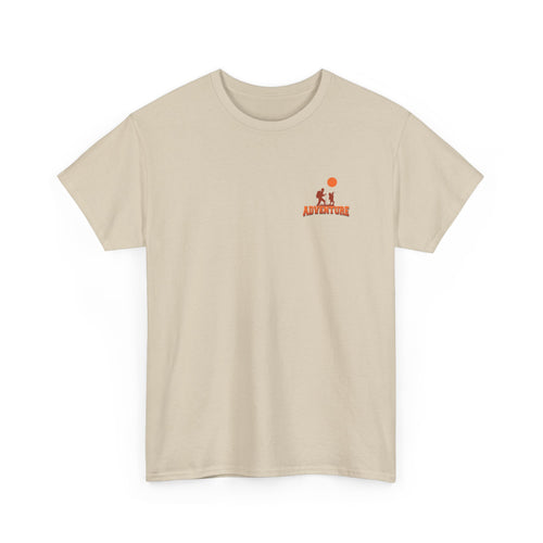 Adventure Unisex Heavy Cotton Tee - Outdoor Shirt, Hiking Apparel, Casual Wear, Gift for Adventurers, Camping Tee