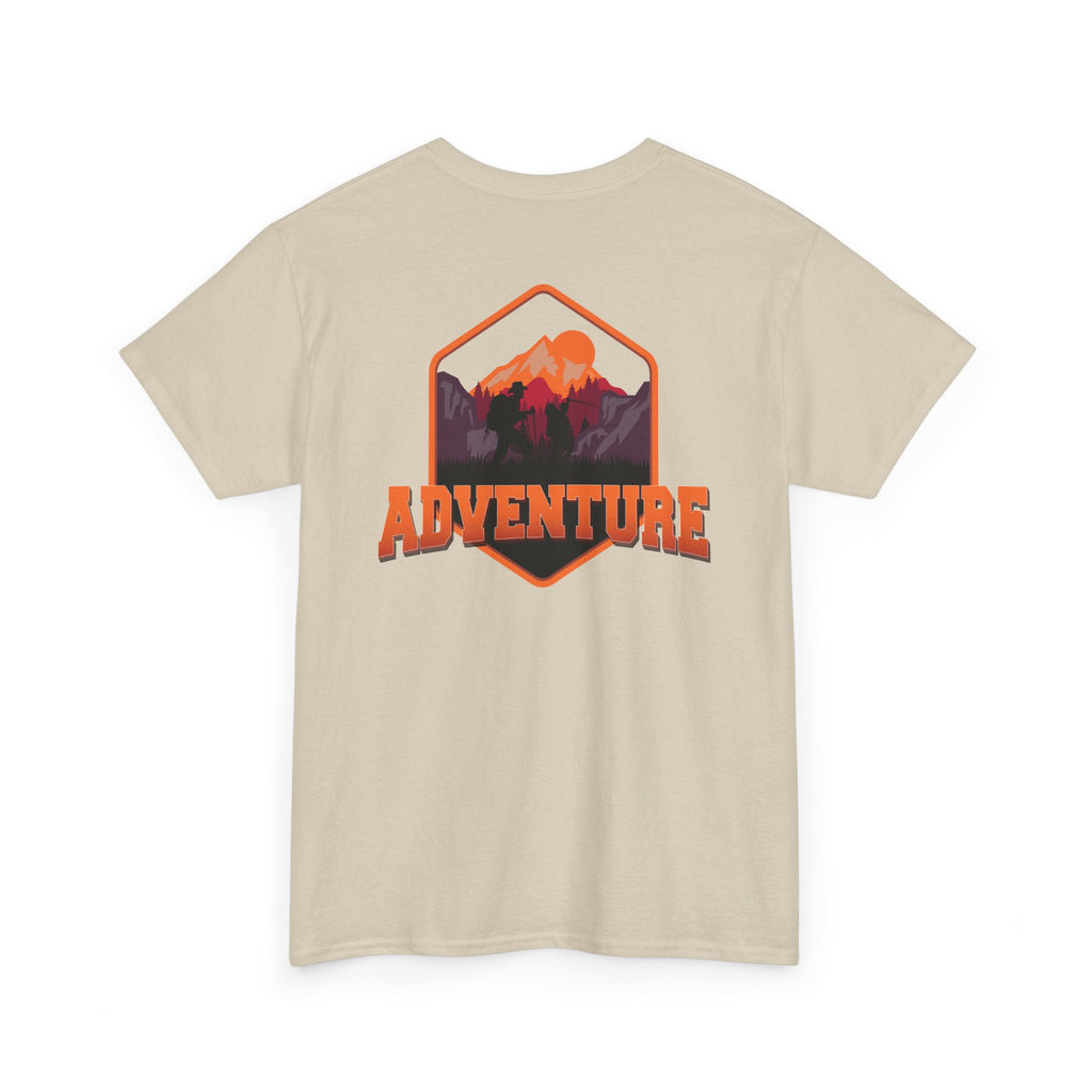 Adventure Unisex Heavy Cotton Tee - Outdoor Shirt, Hiking Apparel, Casual Wear, Gift for Adventurers, Camping Tee