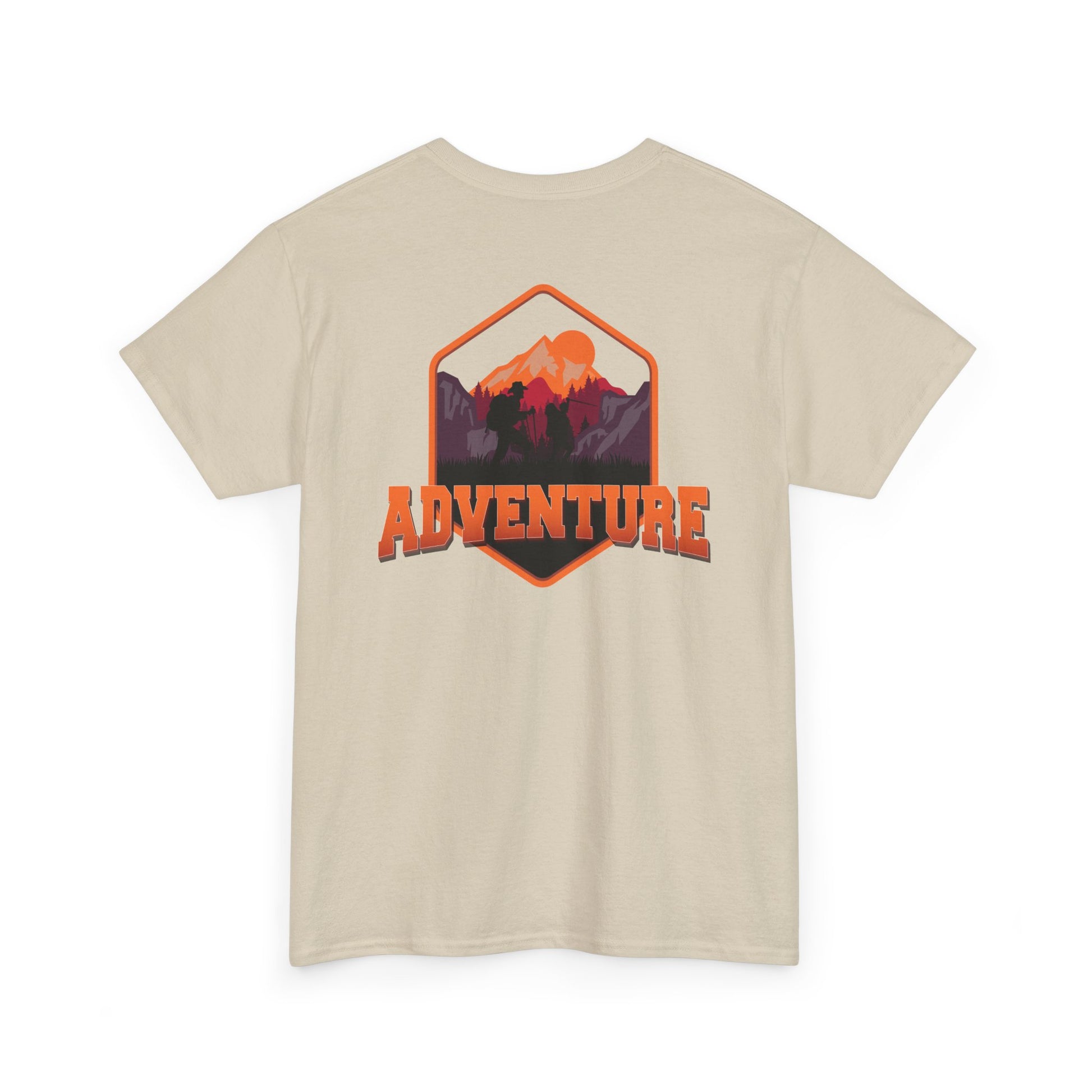 Adventure Unisex Heavy Cotton Tee - Outdoor Shirt, Hiking Apparel, Casual Wear, Gift for Adventurers, Camping Tee